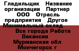 Гладильщик › Название организации ­ Партнер, ООО › Отрасль предприятия ­ Другое › Минимальный оклад ­ 20 000 - Все города Работа » Вакансии   . Мурманская обл.,Мончегорск г.